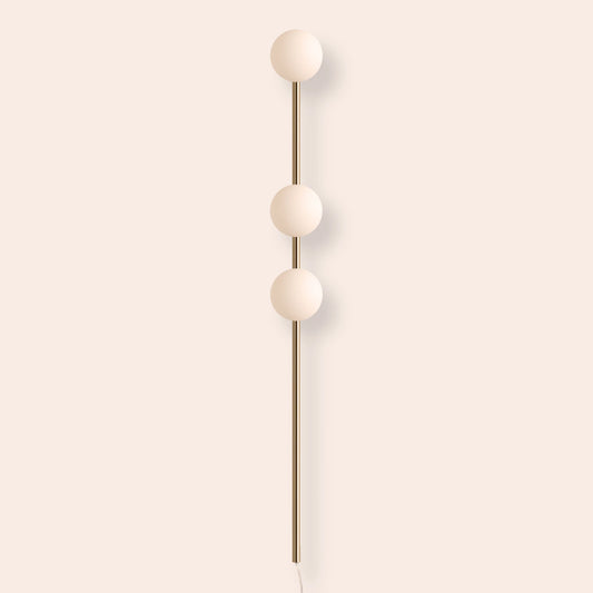 Brass bar plug-in wall light - BlissVeranda