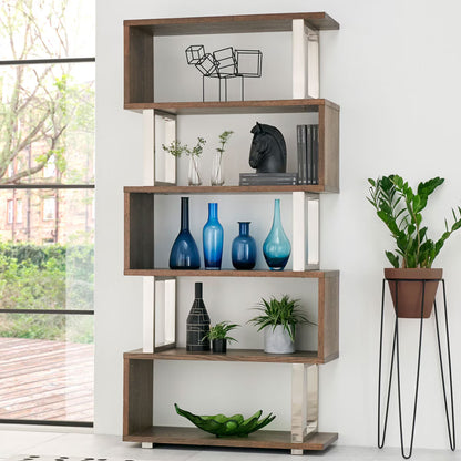 Modern Bentley Designs Tivoli Dark Oak Open Display Bookcase