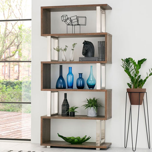 Modern Bentley Designs Tivoli Dark Oak Open Display Bookcase
