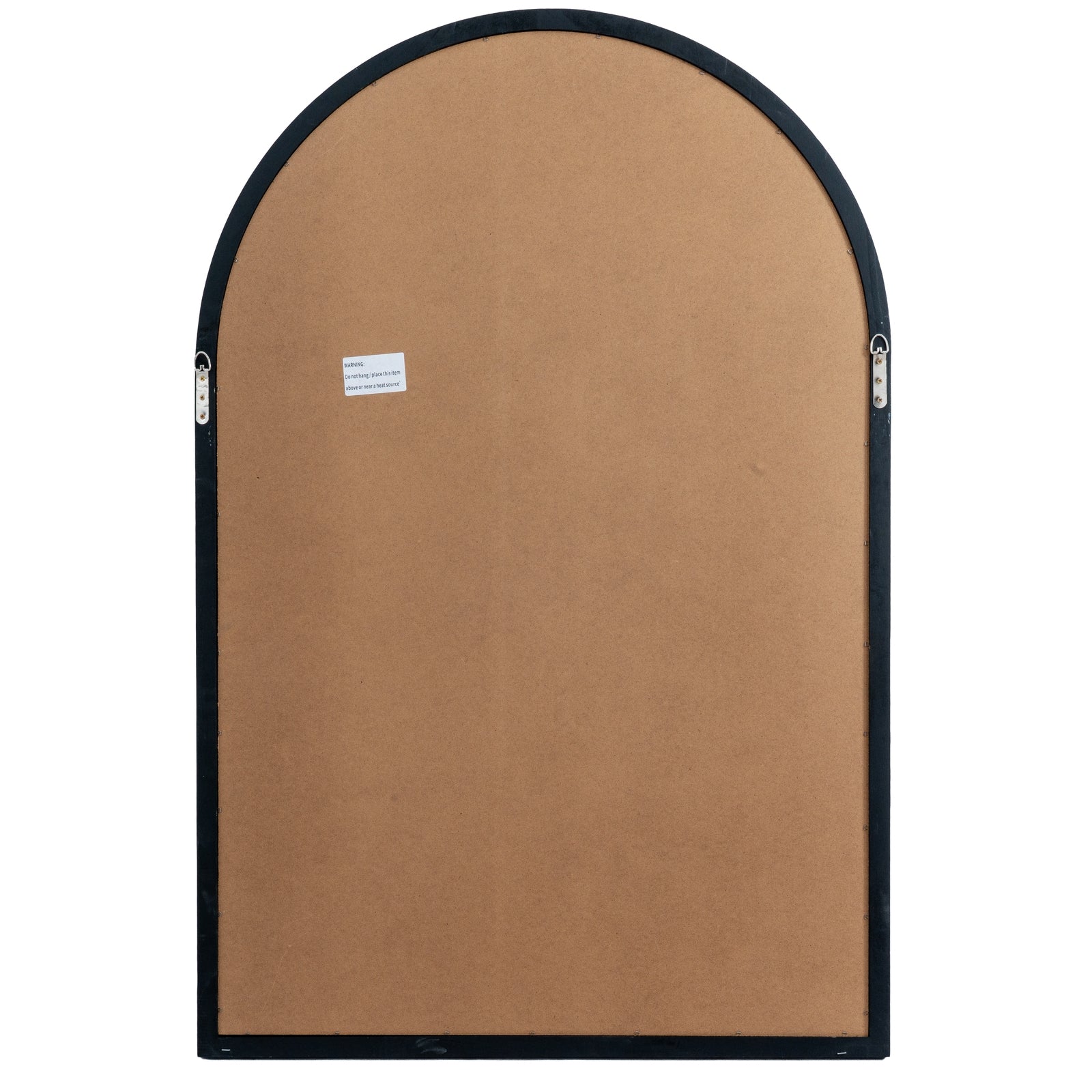 Brown cork bulletin board with a black frame on a white background