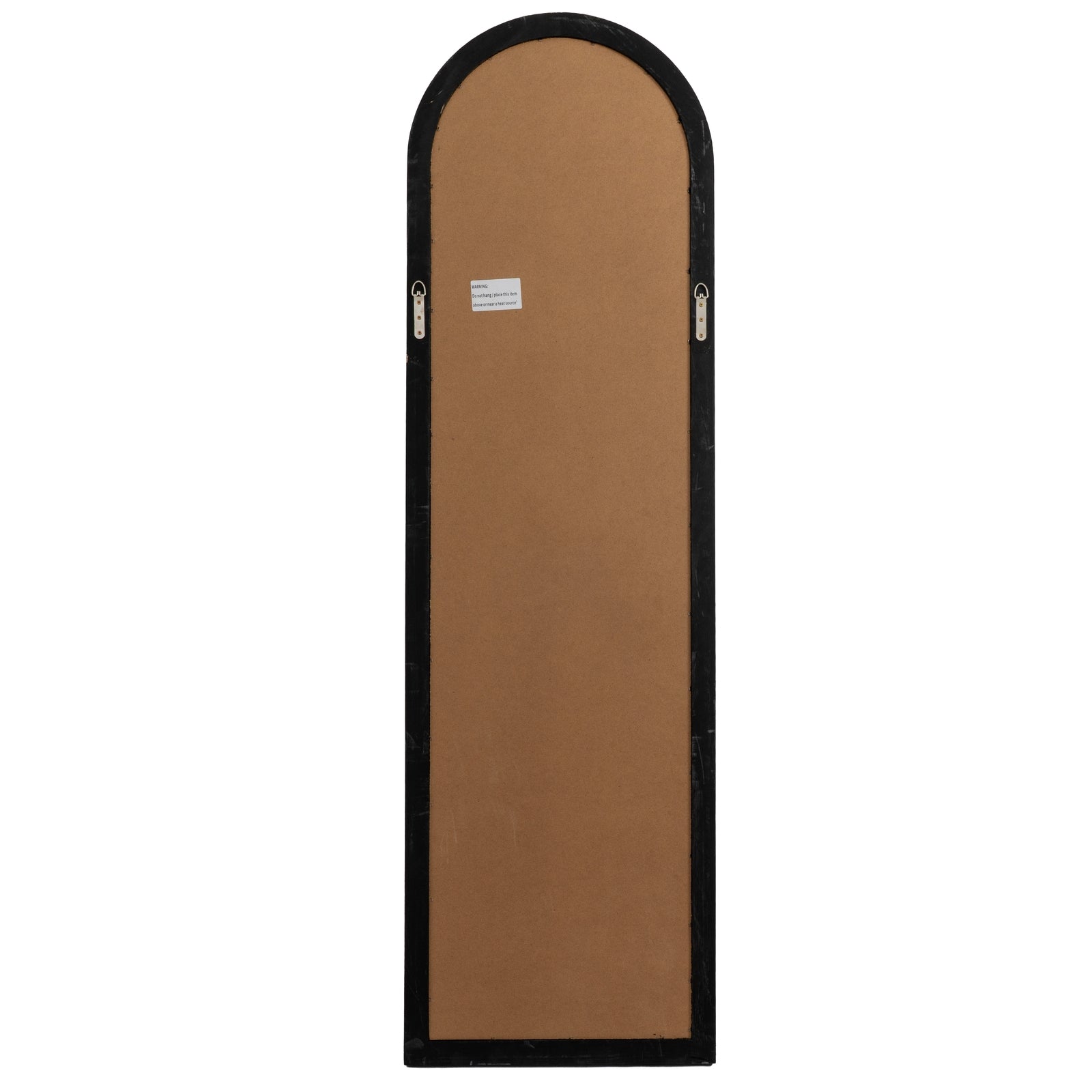Brown garment bag with black trim on a white background