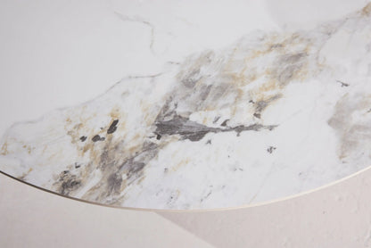 Close-up of a marble surface with gray and white patterns