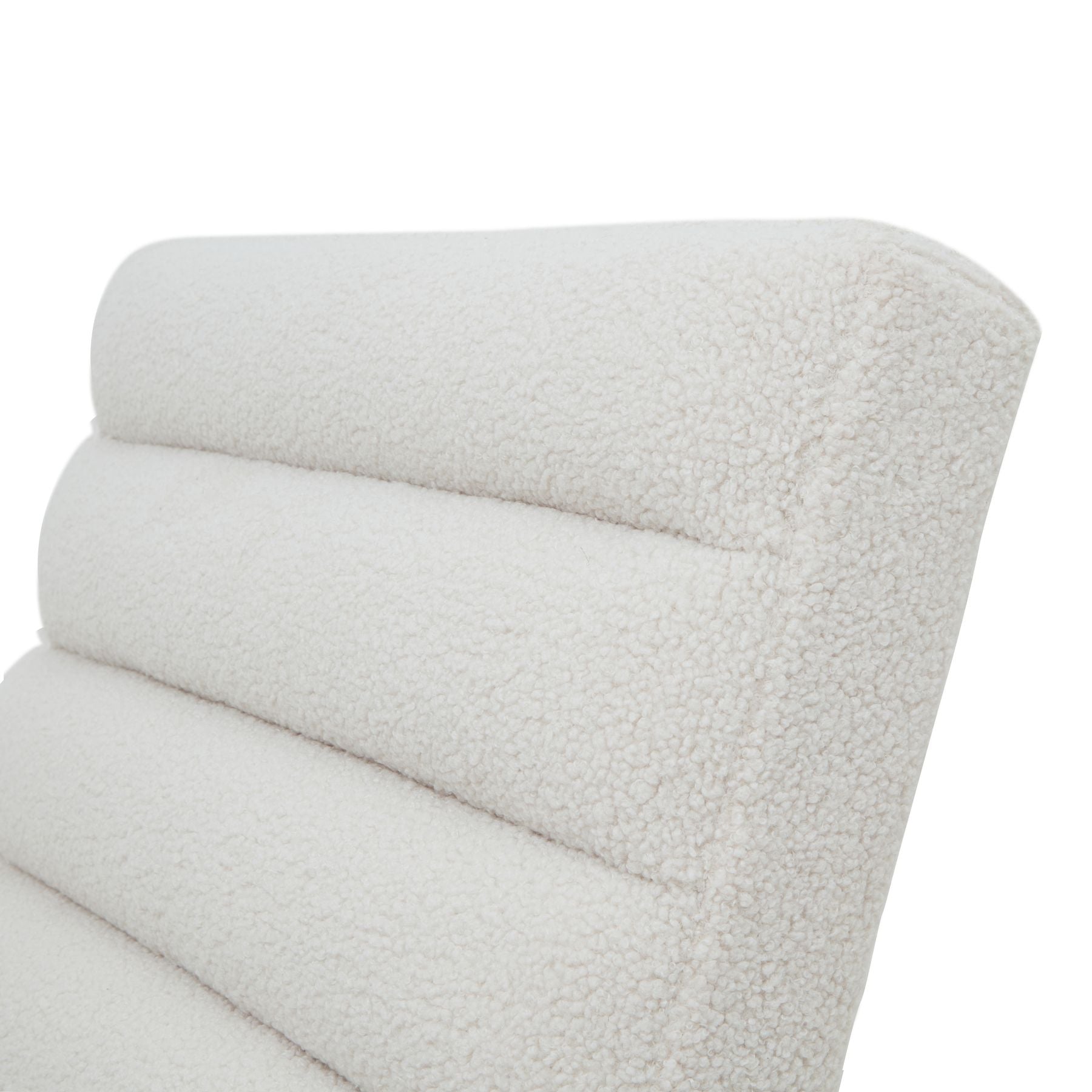 Stack of white textured towels on a white background