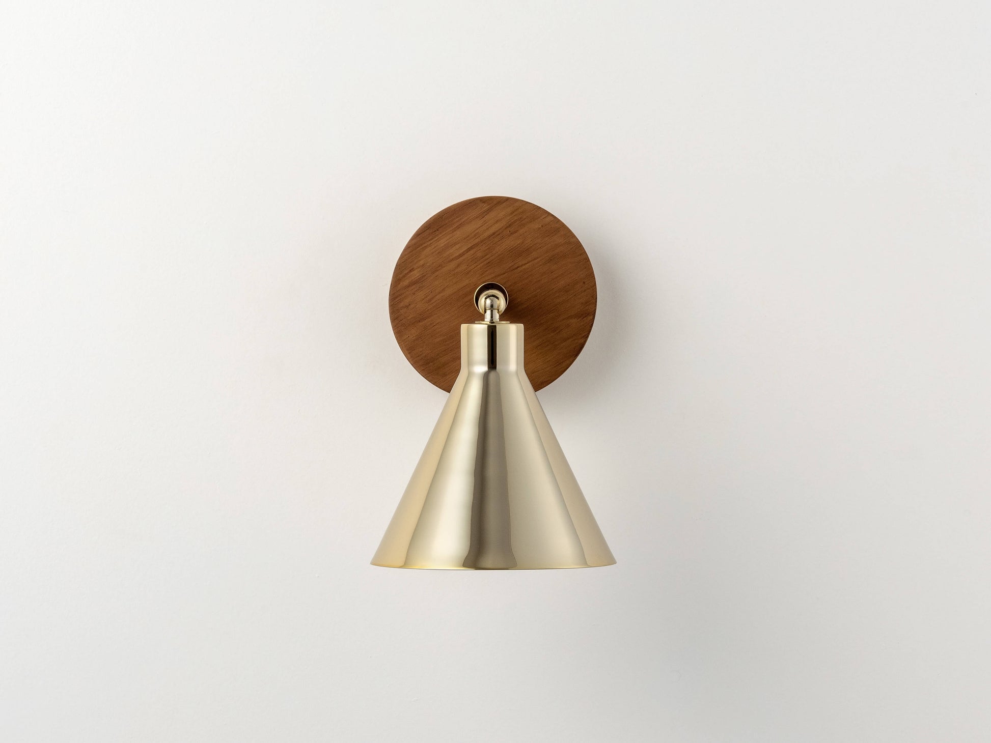 Brass cone wall light - BlissVeranda