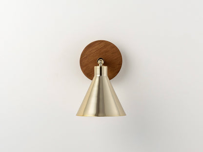 Brass cone wall light - BlissVeranda