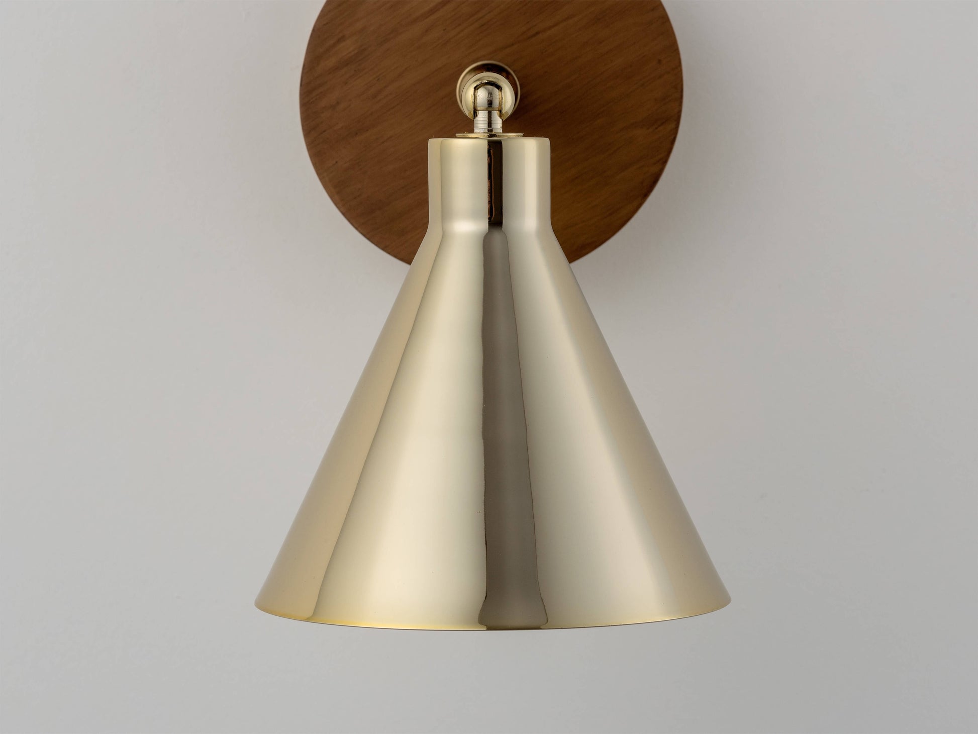 Brass cone wall light - BlissVeranda