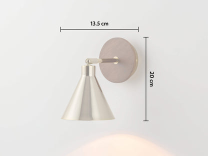 Brass cone wall light - BlissVeranda