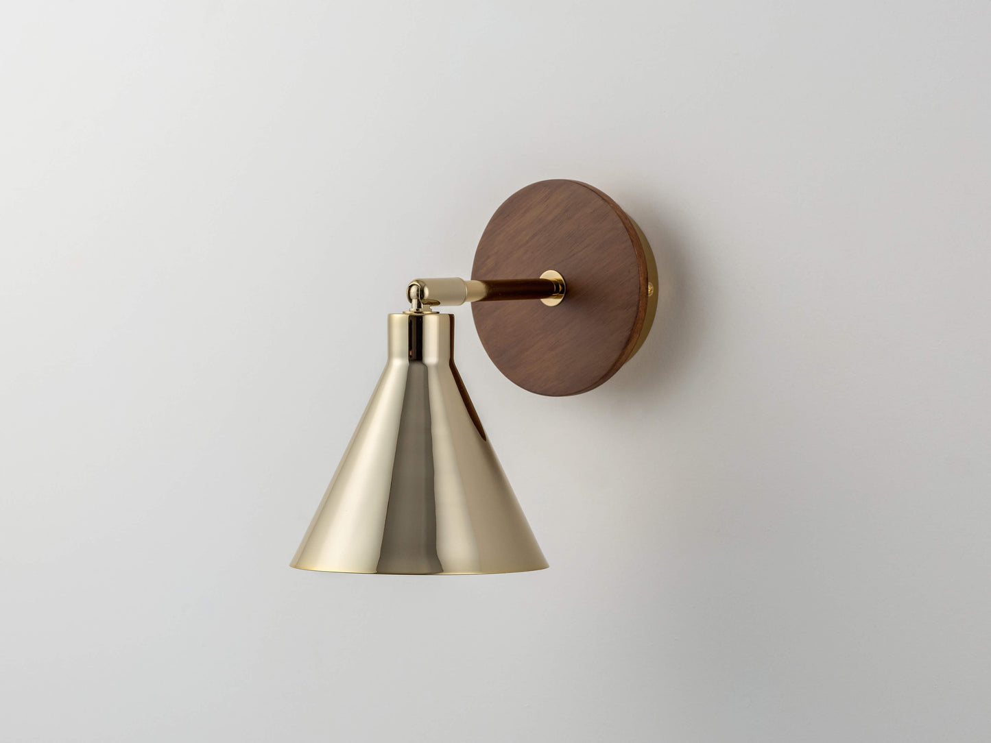 Brass cone wall light - BlissVeranda