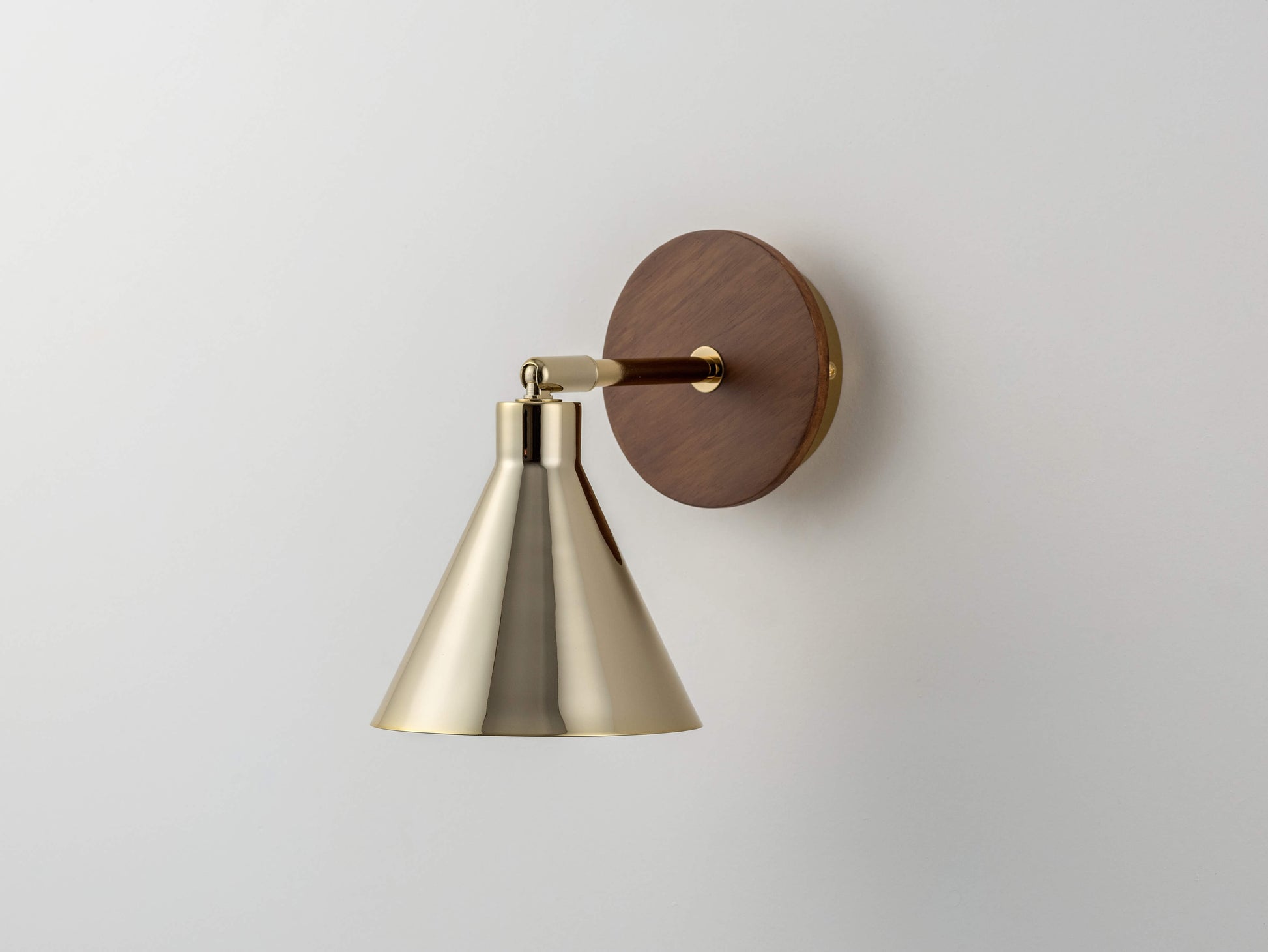 Brass cone wall light - BlissVeranda