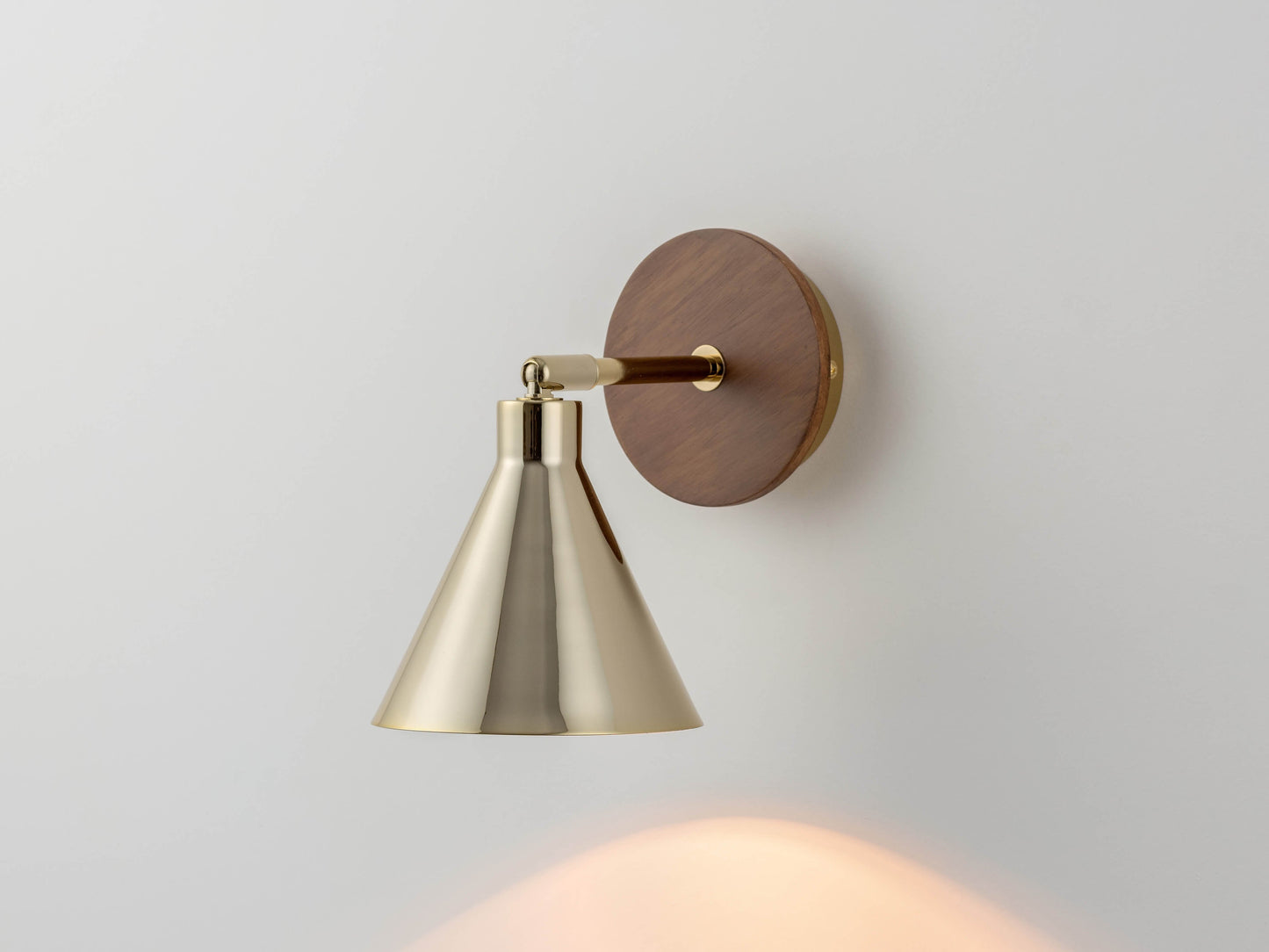 Brass cone wall light - BlissVeranda