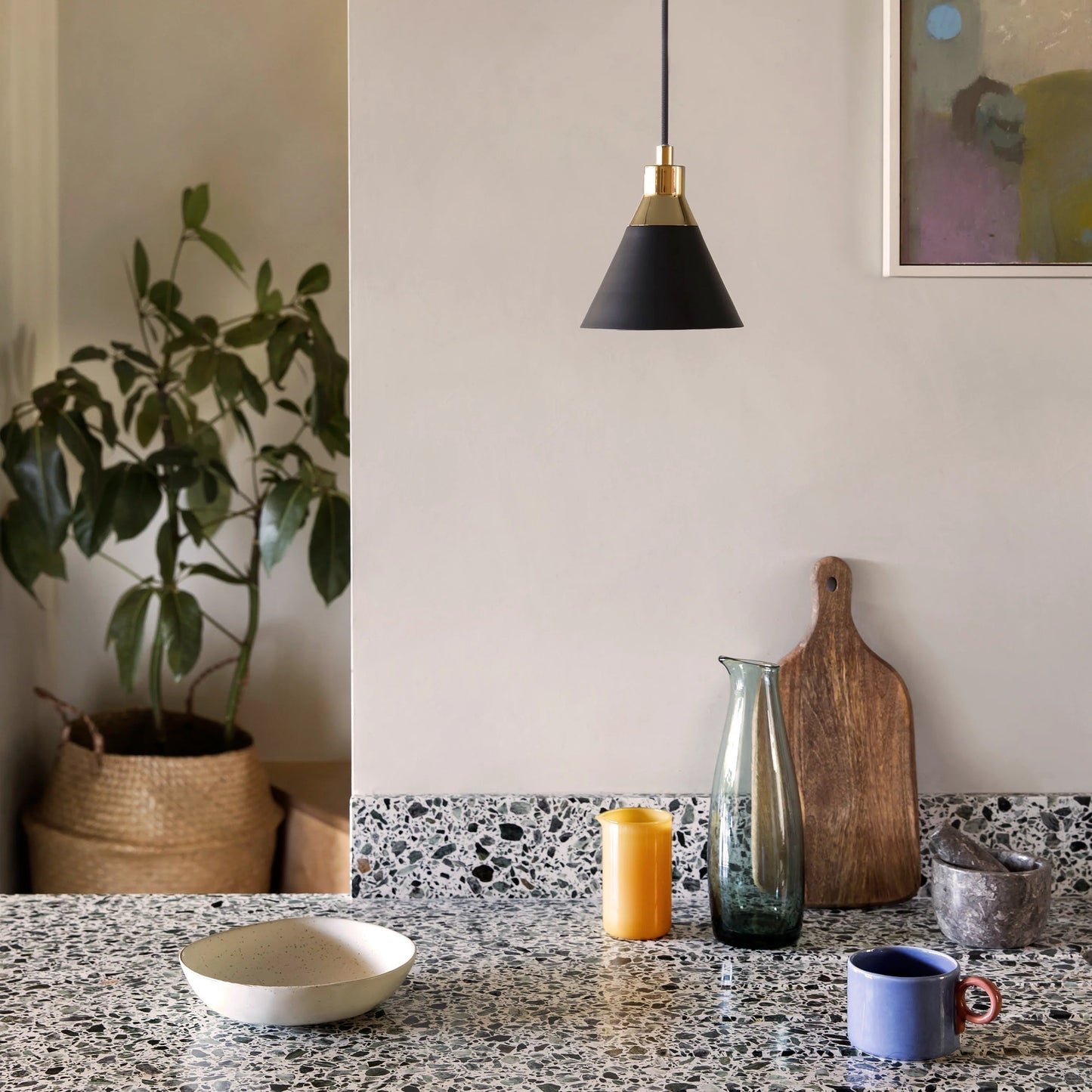 Charcoal grey cone pendant ceiling light  Pendant Ceiling Light BlissVeranda