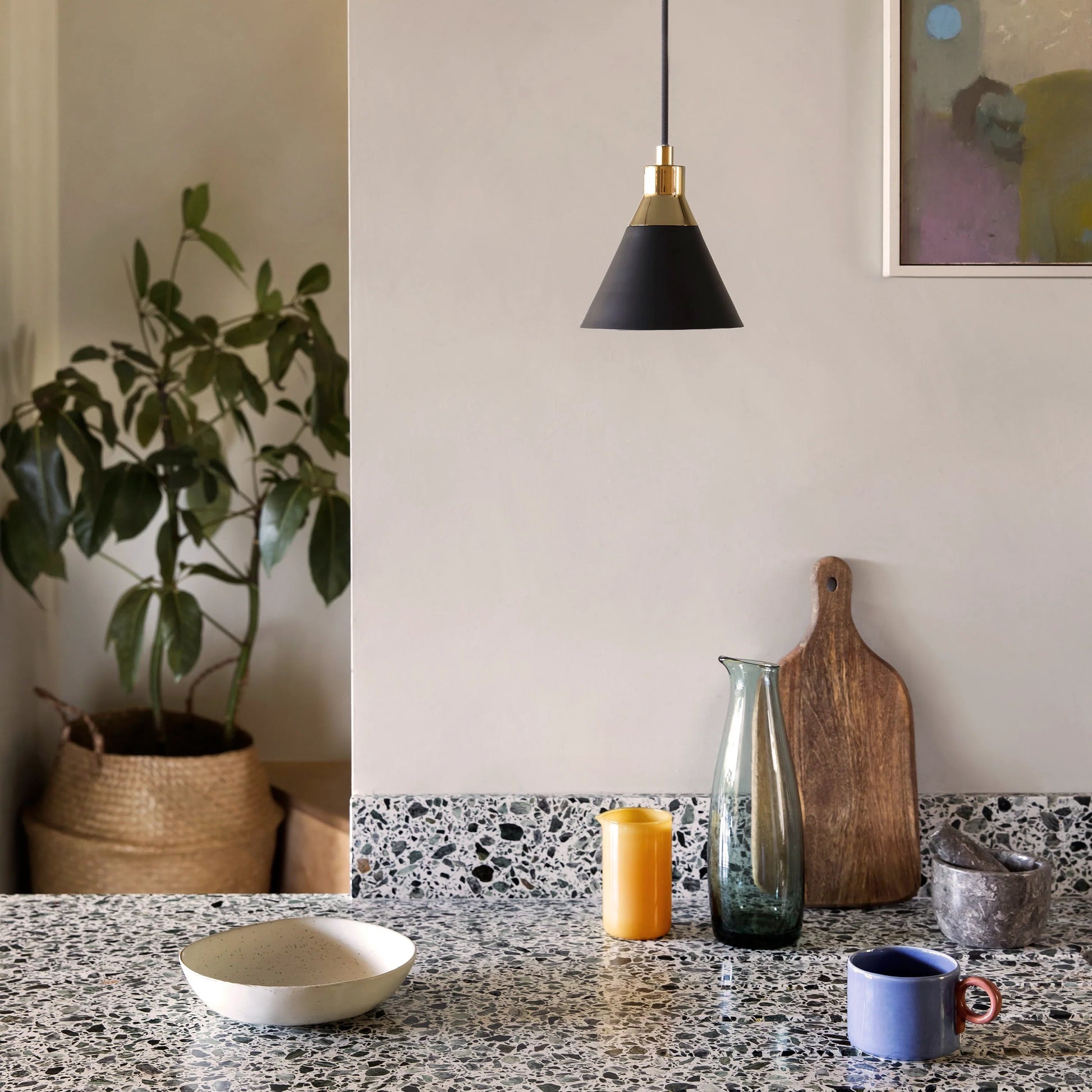 Charcoal grey cone pendant ceiling light  Pendant Ceiling Light BlissVeranda