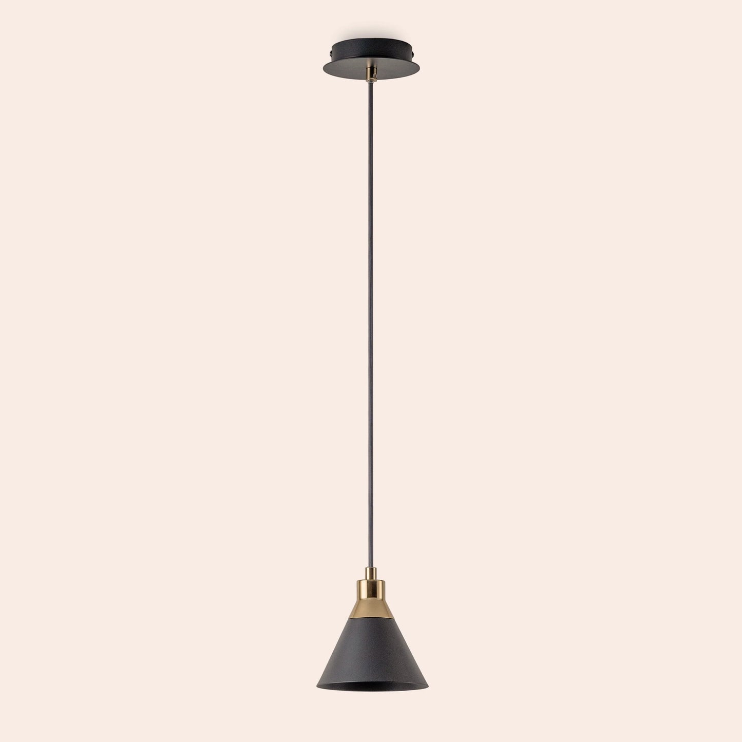 Charcoal grey cone pendant ceiling light  Pendant Ceiling Light BlissVeranda
