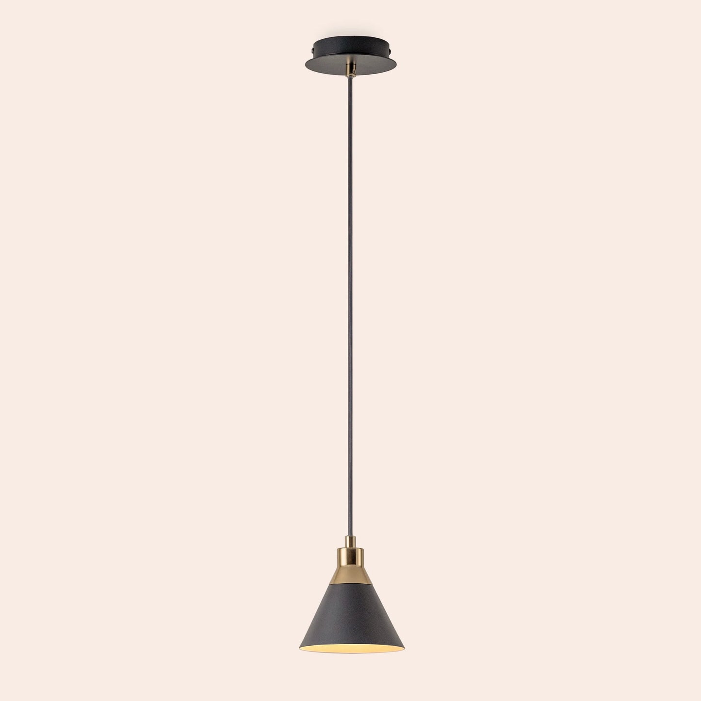 Charcoal grey cone pendant ceiling light  Pendant Ceiling Light BlissVeranda