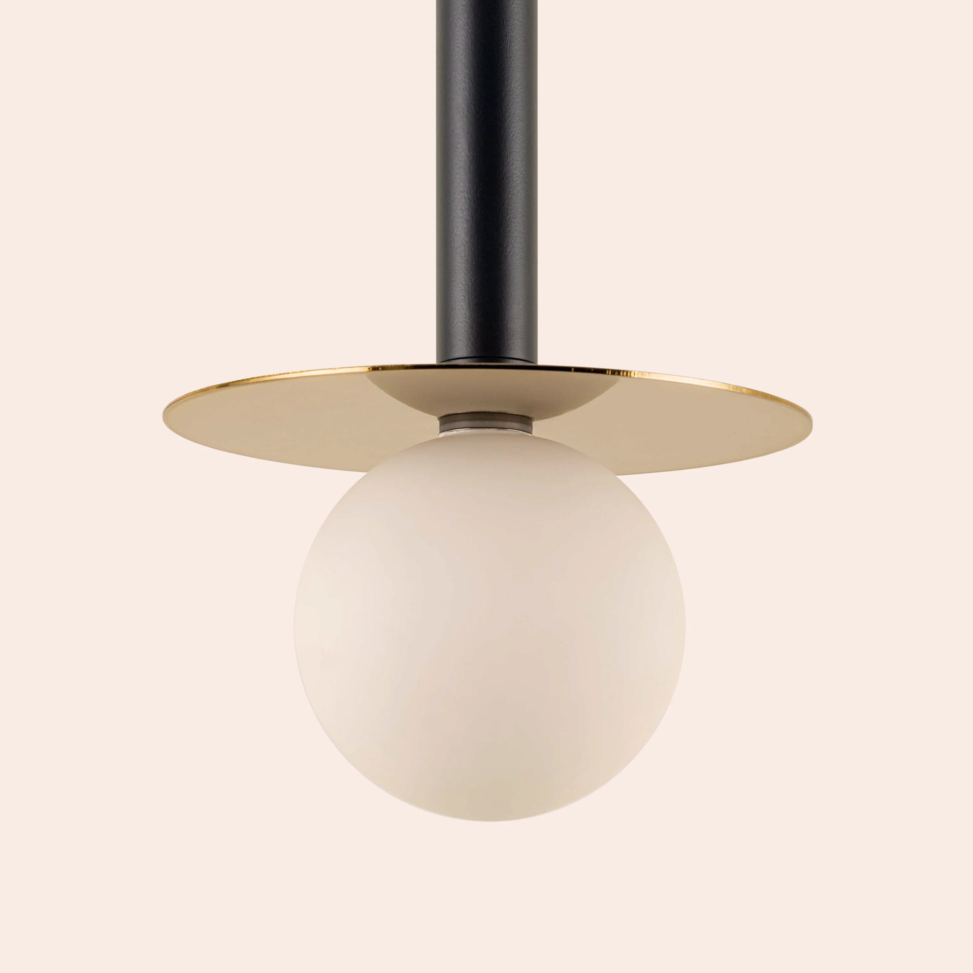 Charcoal grey disk pendant light - BlissVeranda
