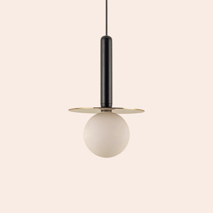 Charcoal grey disk pendant light - BlissVeranda