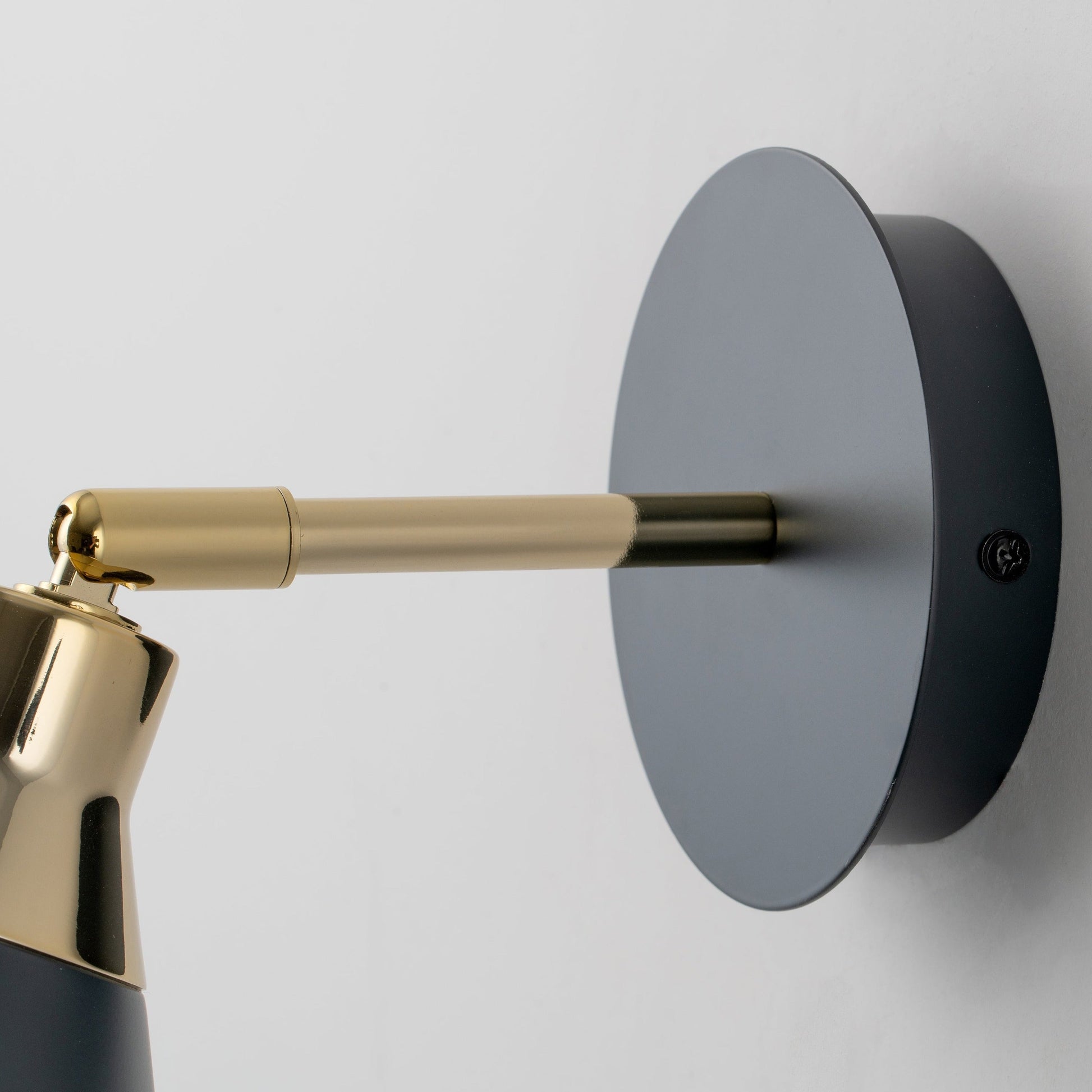 Charcoal grey cone wall light - BlissVeranda