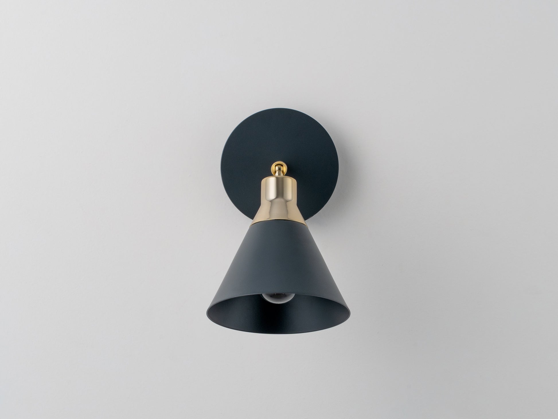 Charcoal grey cone wall light - BlissVeranda