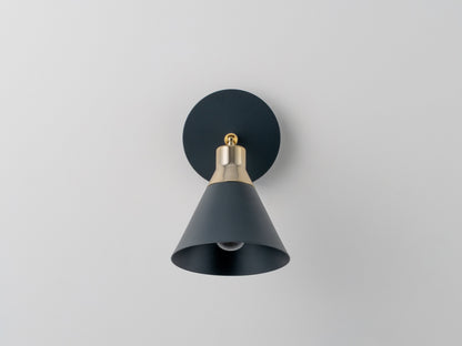 Charcoal grey cone wall light - BlissVeranda