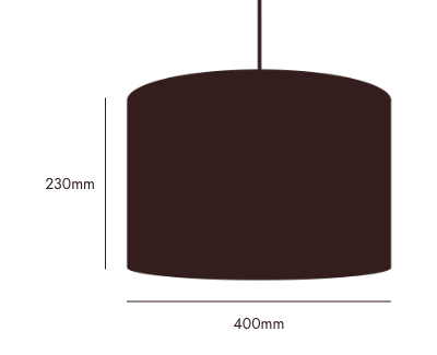 Bark brown check lined drum shade - BlissVeranda