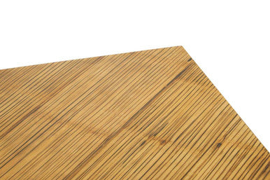 Close-up of a wooden surface with a zebra stripe pattern on a white background