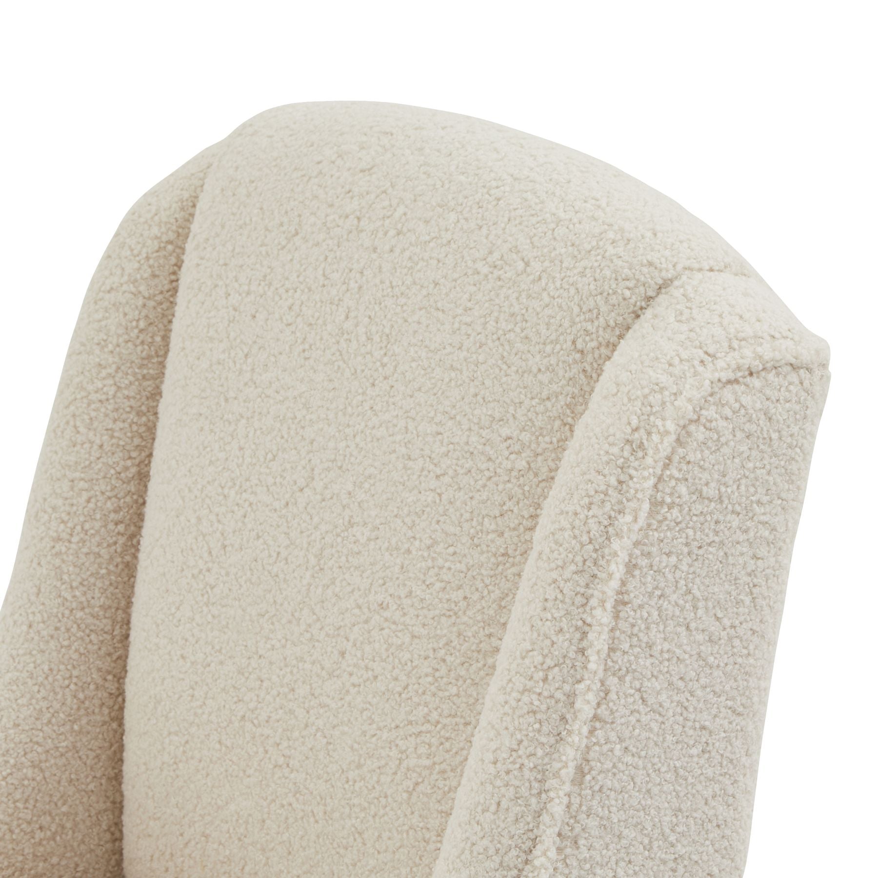 Close-up of a beige fleece jacket on a white background