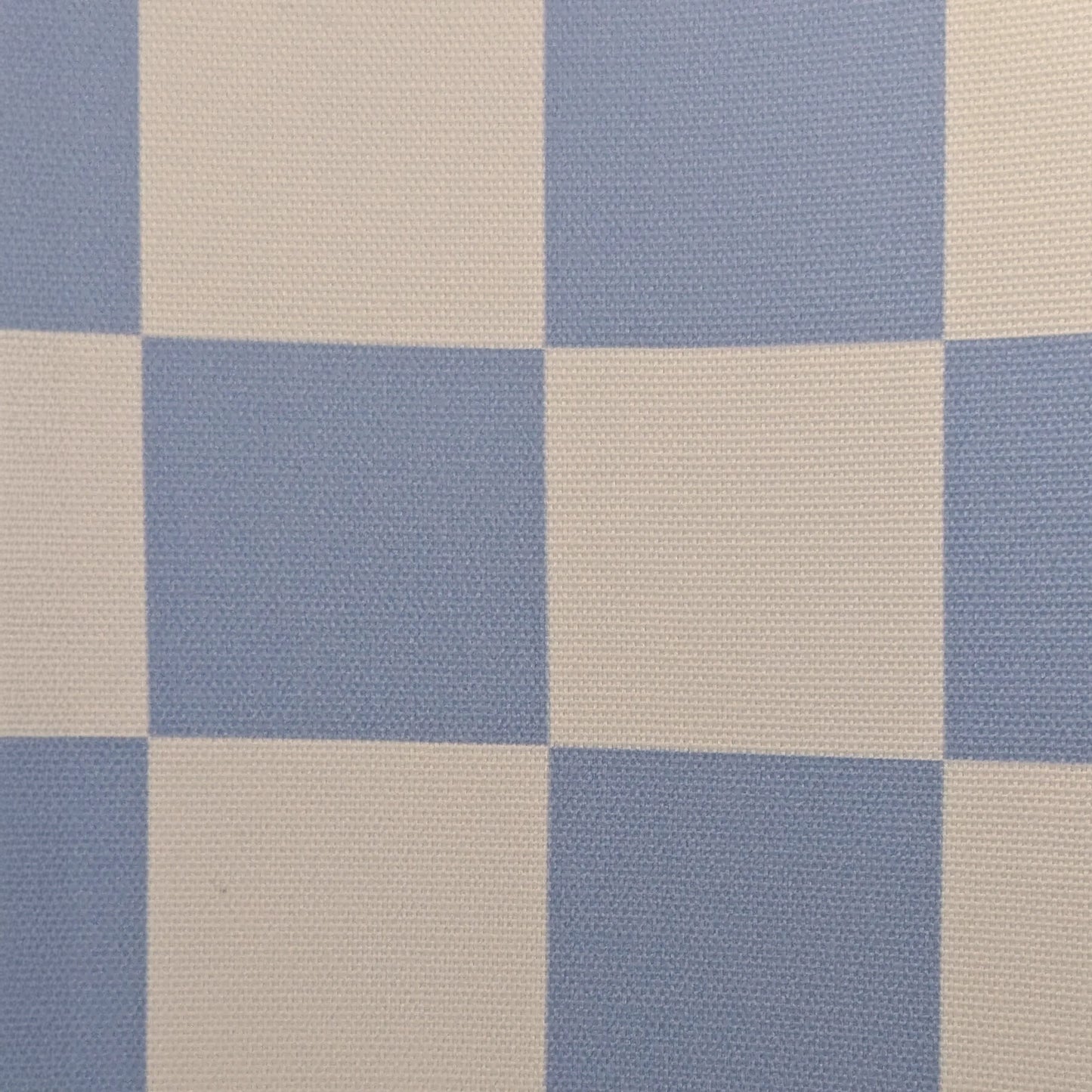 Damson blue check lined drum shade - BlissVeranda