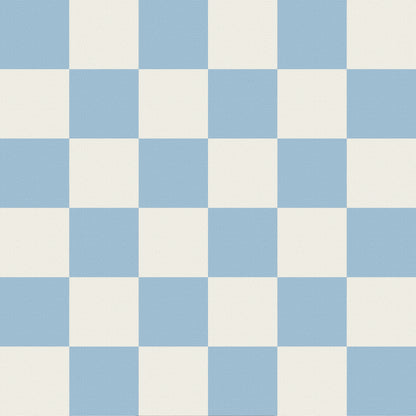 Damson blue check lined drum shade - BlissVeranda