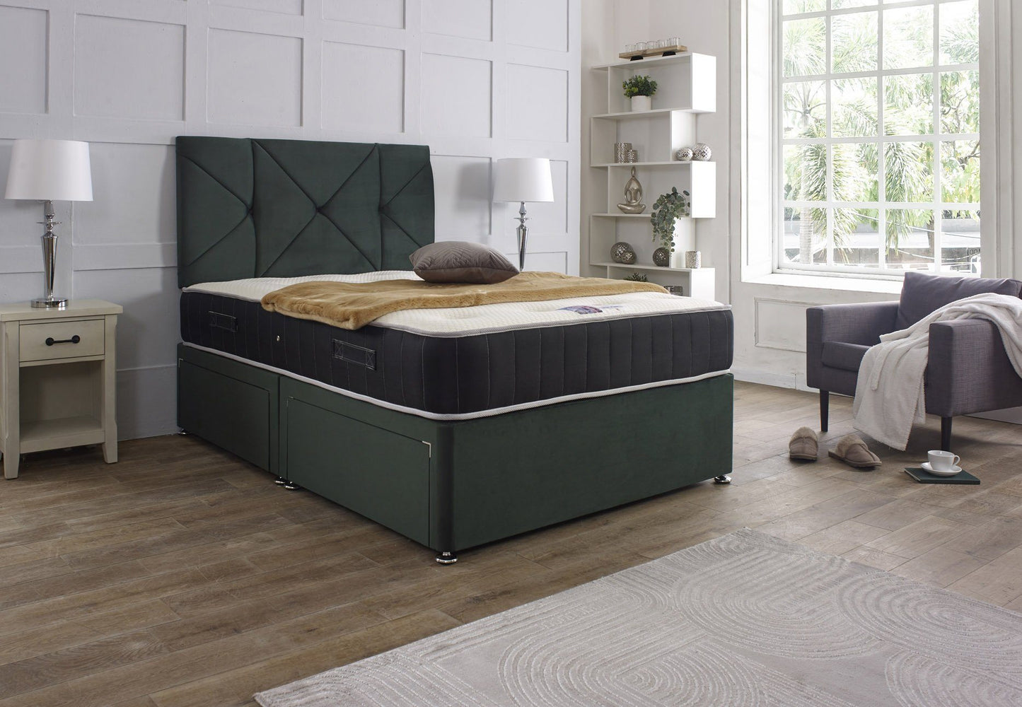 Chelsea 1000 Pocket Sprung Memory Foam Divan Bed Set