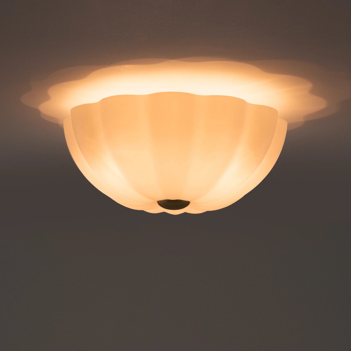 White flower flush ceiling light  Flush Ceiling Light BlissVeranda