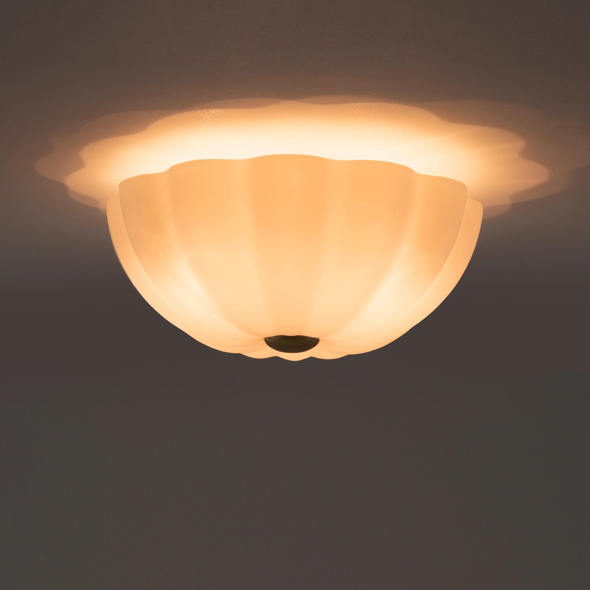White flower flush ceiling light  Flush Ceiling Light BlissVeranda
