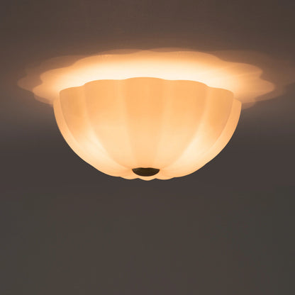 White flower flush ceiling light  Flush Ceiling Light BlissVeranda