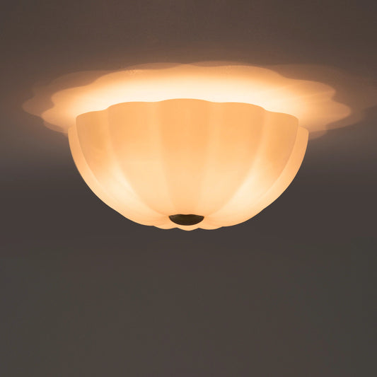 White flower flush ceiling light  Flush Ceiling Light BlissVeranda