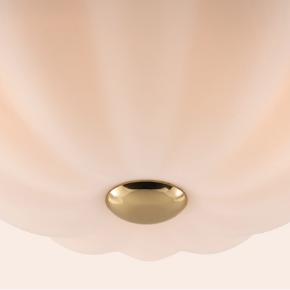 White flower flush ceiling light  Flush Ceiling Light BlissVeranda