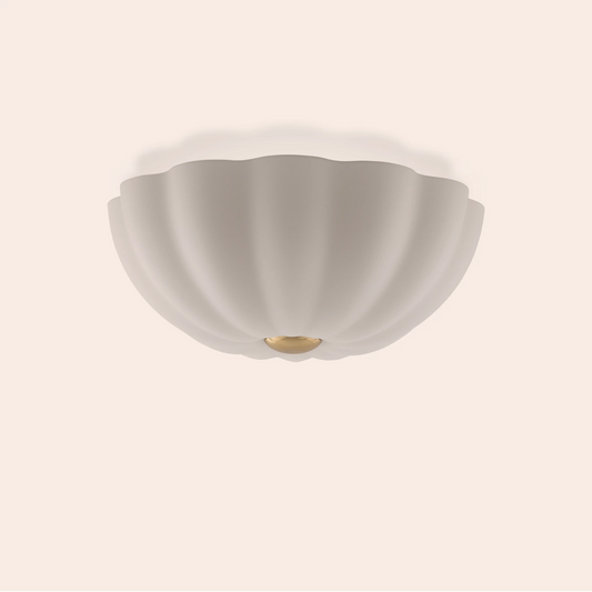 White flower flush ceiling light  Flush Ceiling Light BlissVeranda