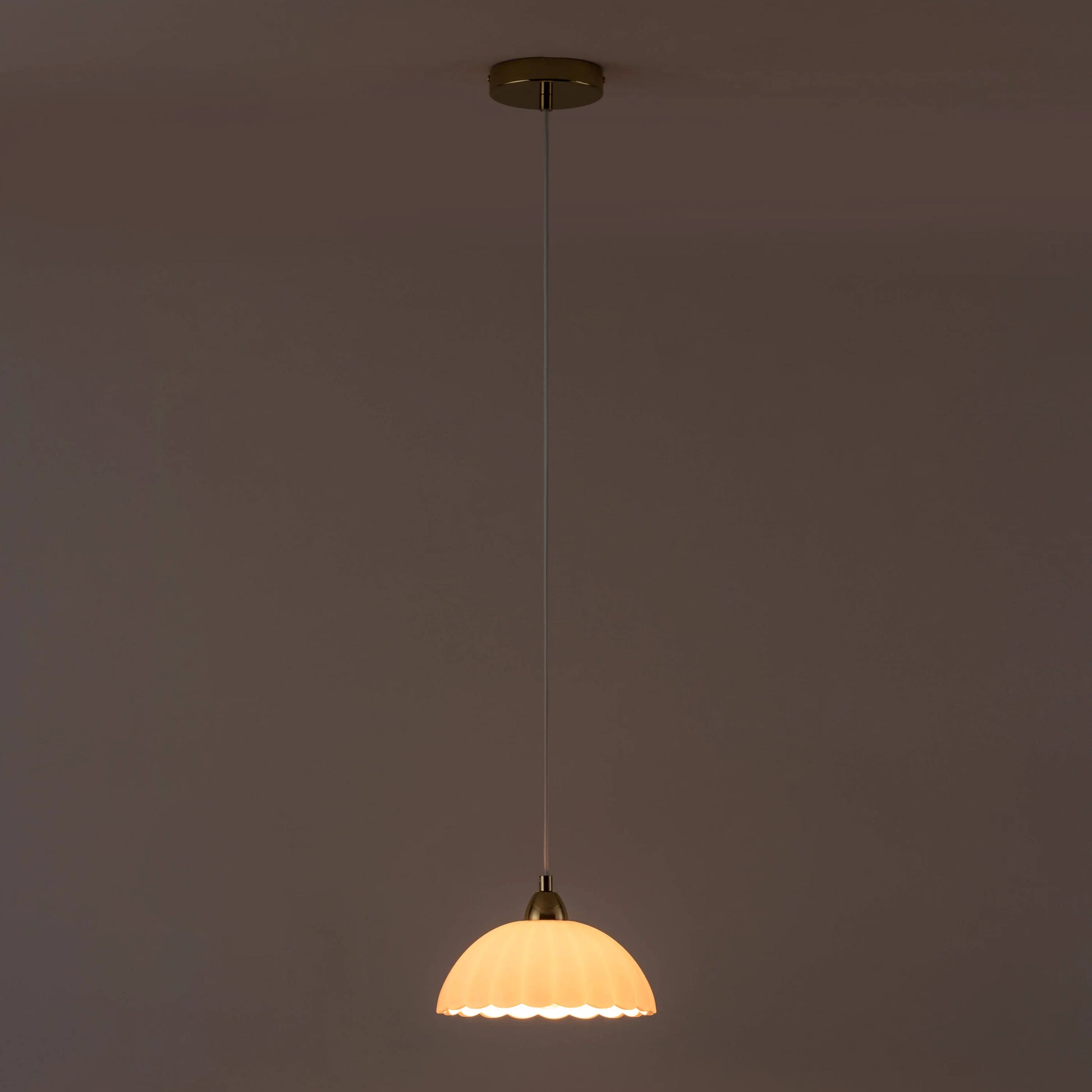 White flower pendant ceiling light - BlissVeranda
