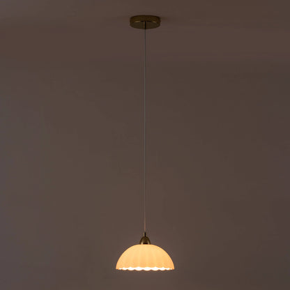 White flower pendant ceiling light - BlissVeranda