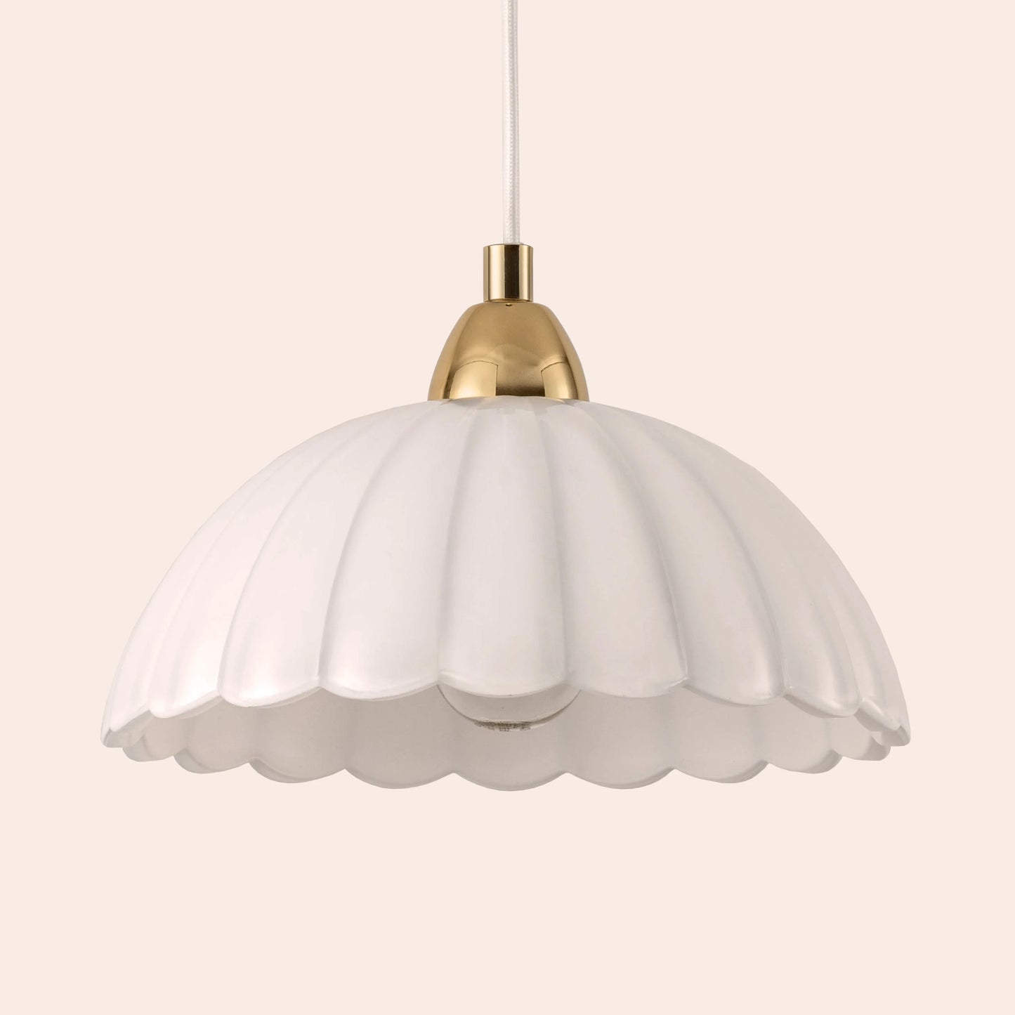 White flower pendant ceiling light - BlissVeranda