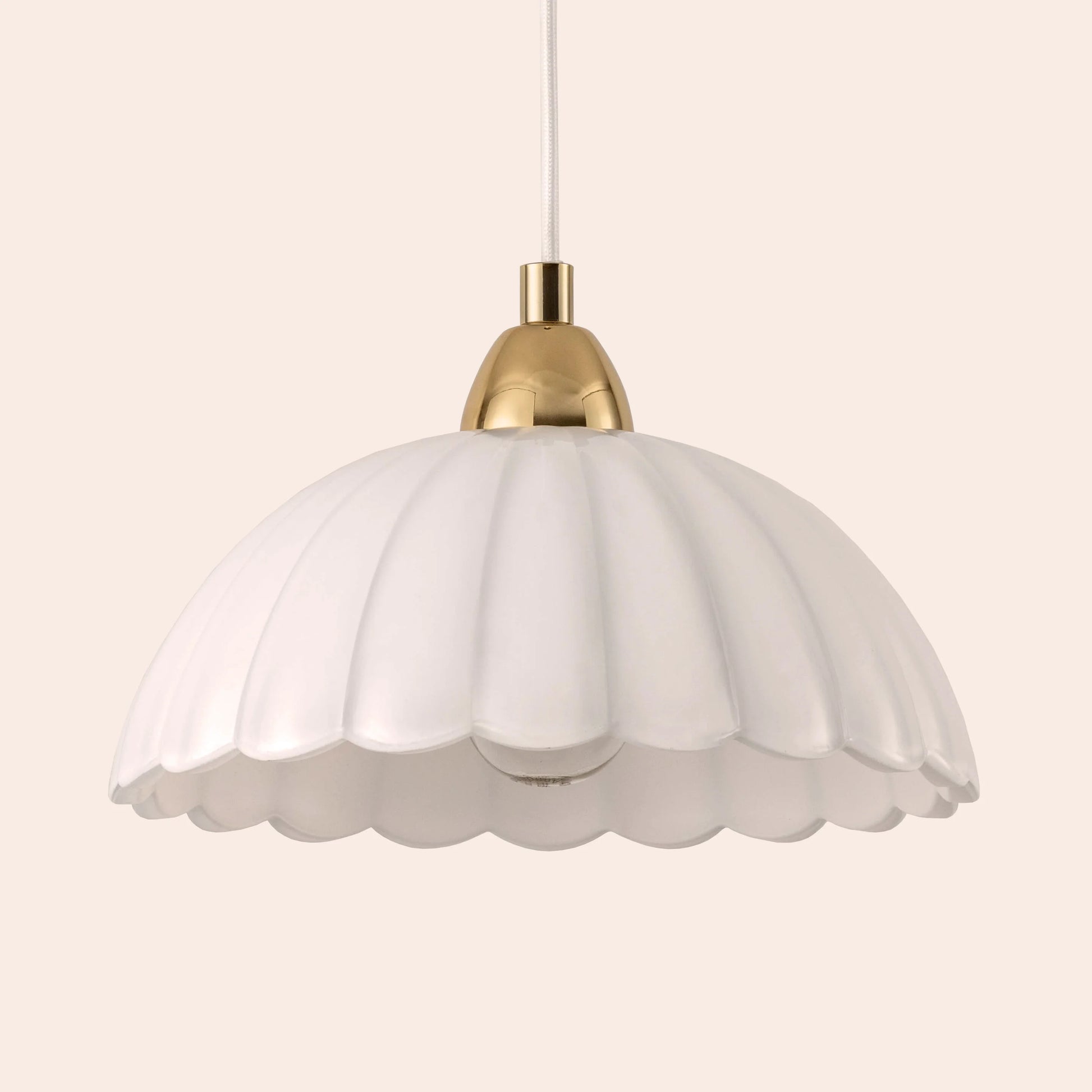 White flower pendant ceiling light - BlissVeranda