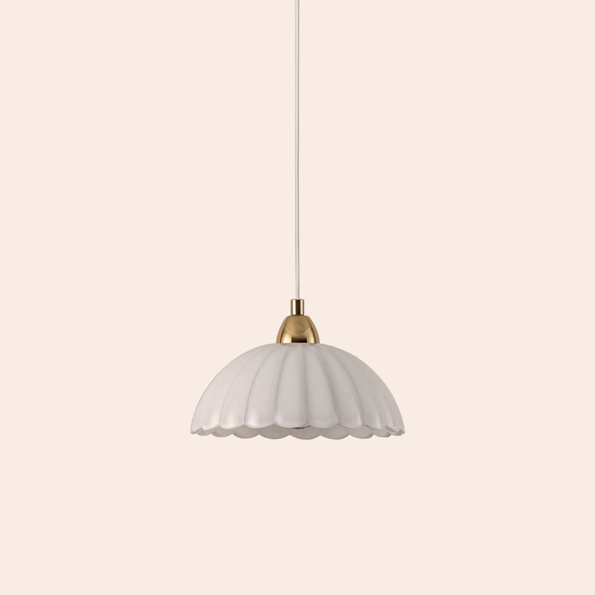 White flower pendant ceiling light - BlissVeranda