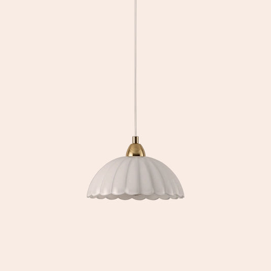 White flower pendant ceiling light - BlissVeranda