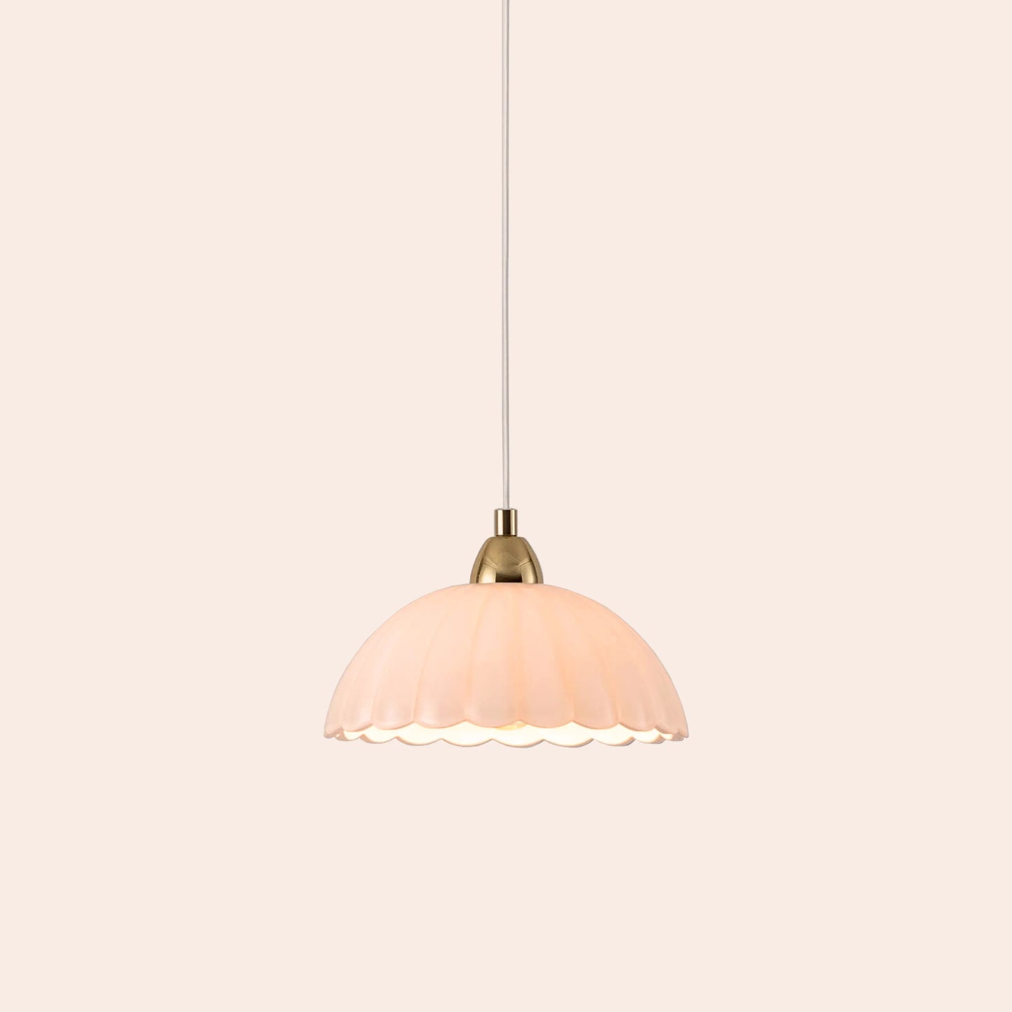 White flower pendant ceiling light - BlissVeranda