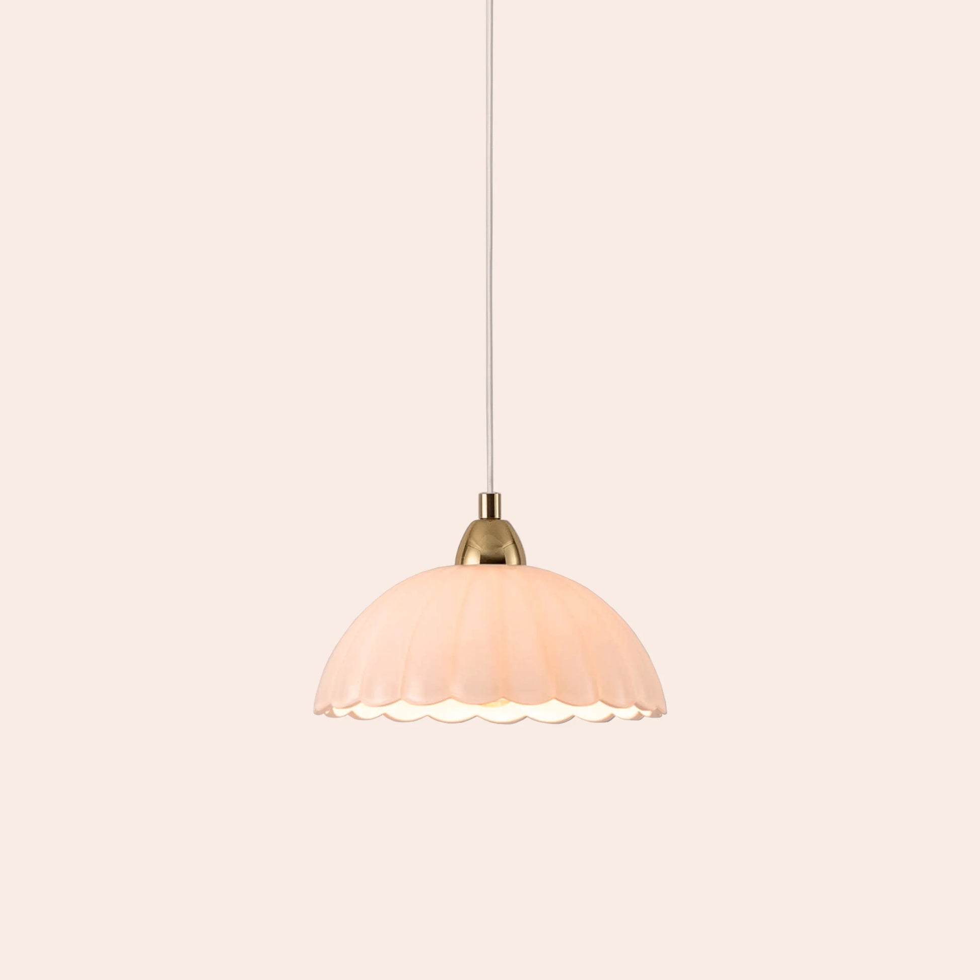 White flower pendant ceiling light - BlissVeranda