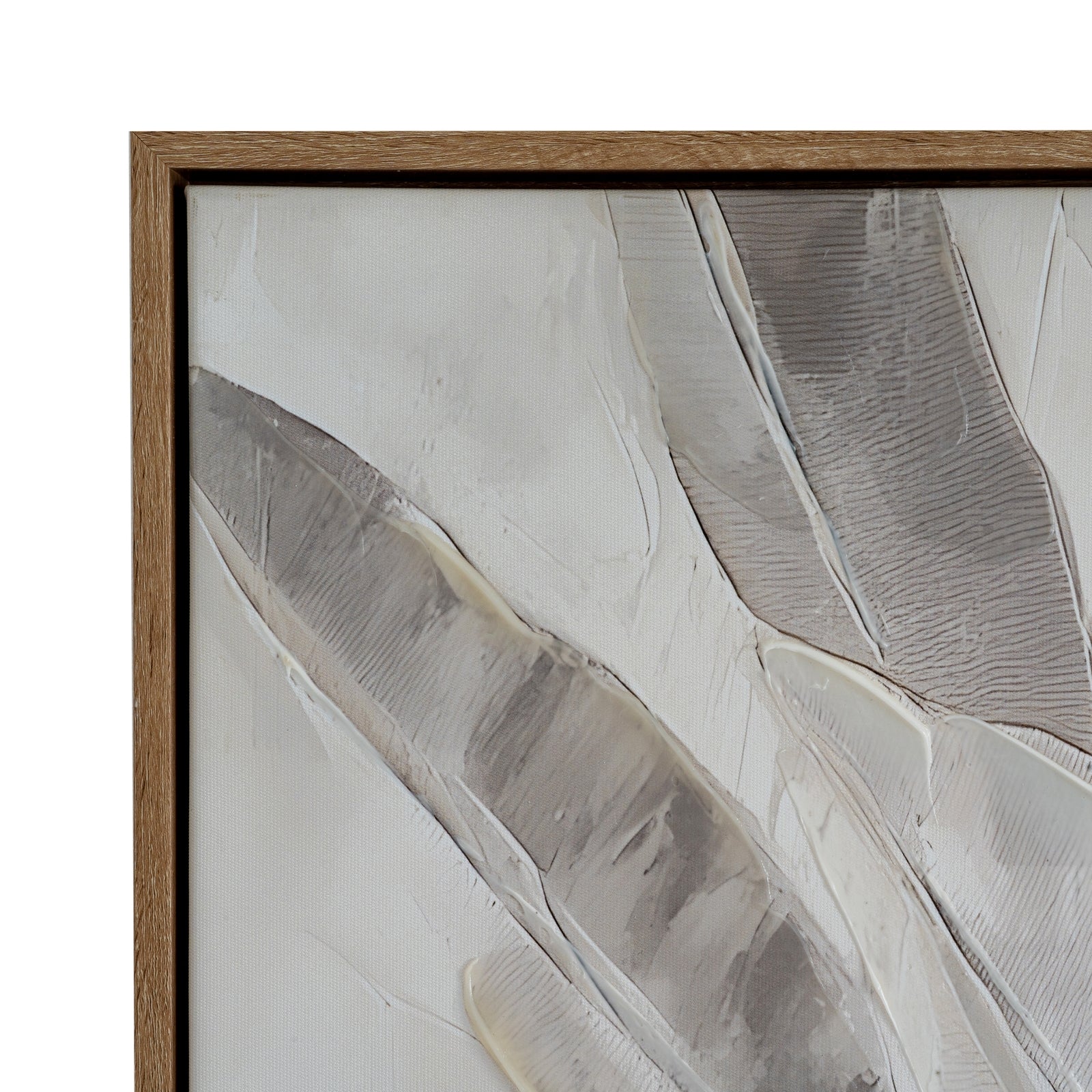 Framed abstract art with wavy lines on a white background