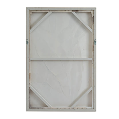 White window frame with glass on a white background