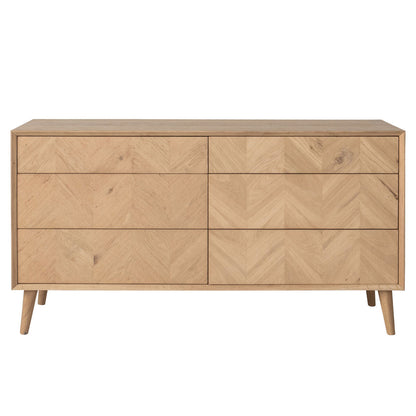 Gallery Milano Oak 6 Drawer Chest of Drawers_luxury furniture