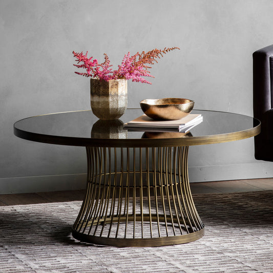 Modern Gallery Pickford Bronze Glass Top Coffee Table