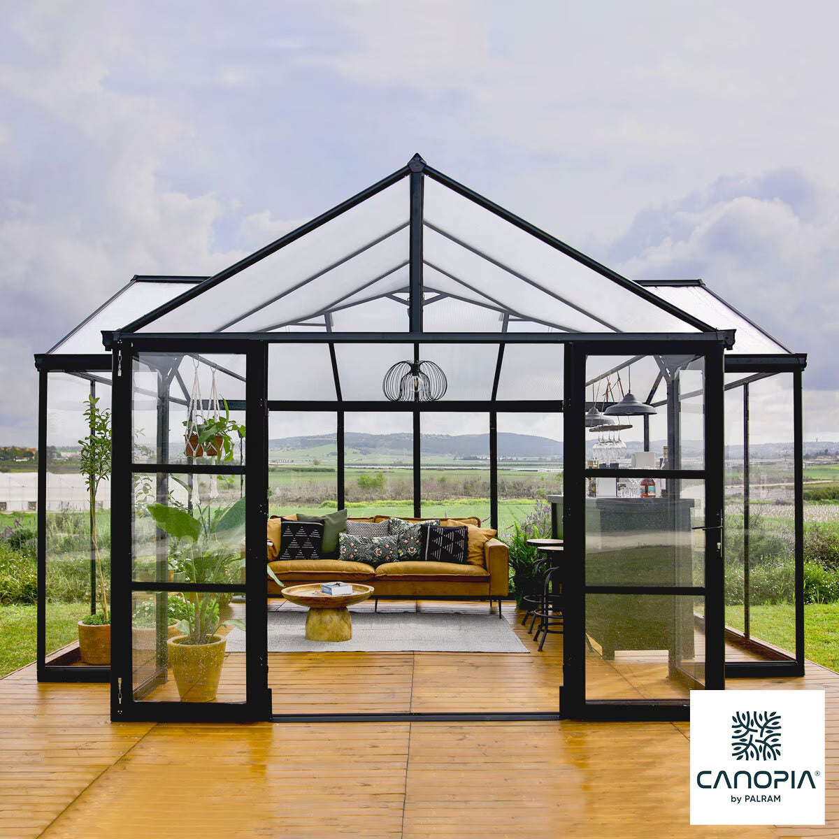 Palram Canopia Triomphe 12Ft 5" X 15Ft (3.8 X 4.5M) Garden Room Greenhouse