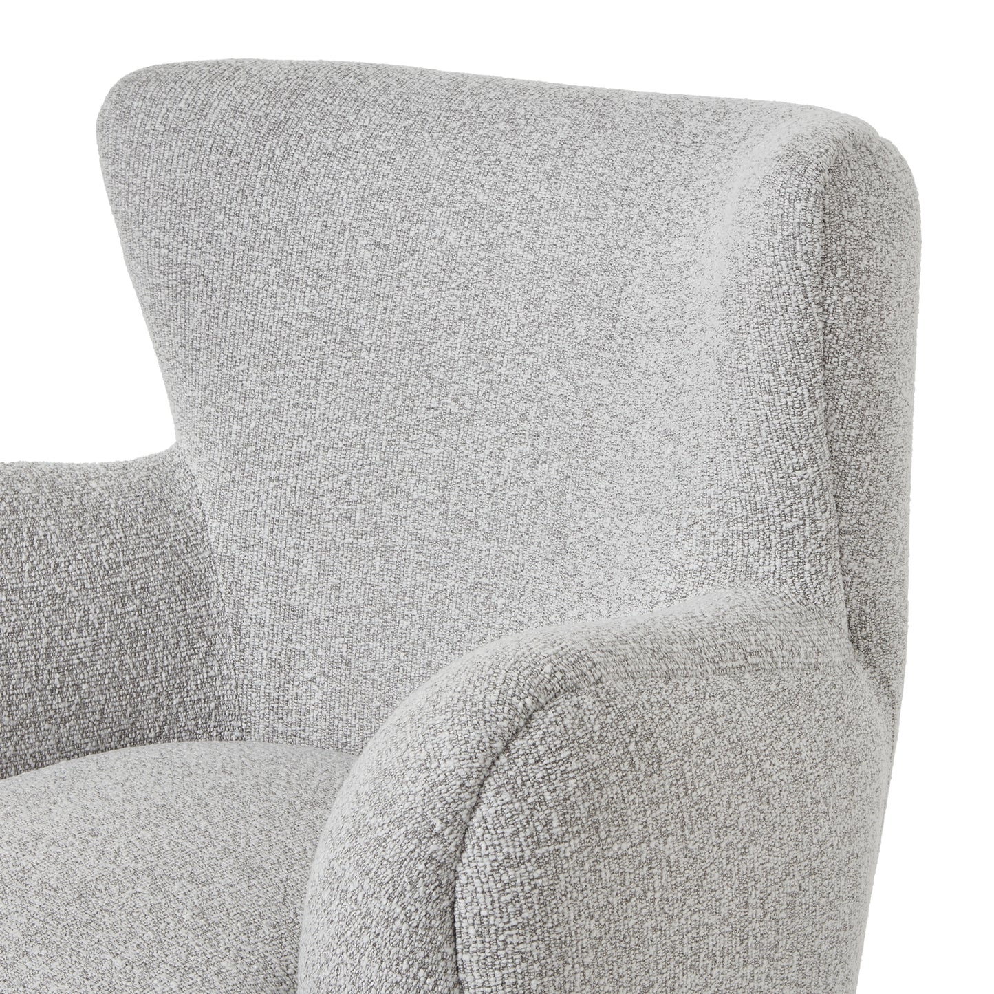 Gray textured armchair on a white background