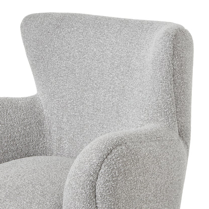 Gray textured armchair on a white background